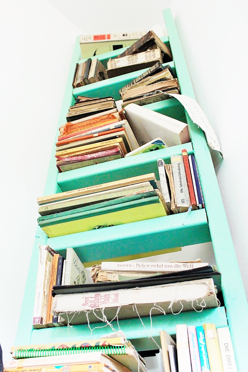 DIY Leiter-Bücherregal Annefaktur.de