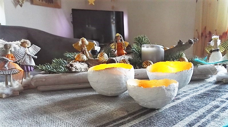 DIY Gips-Teelichthalter Weihnachten Annefaktur.de