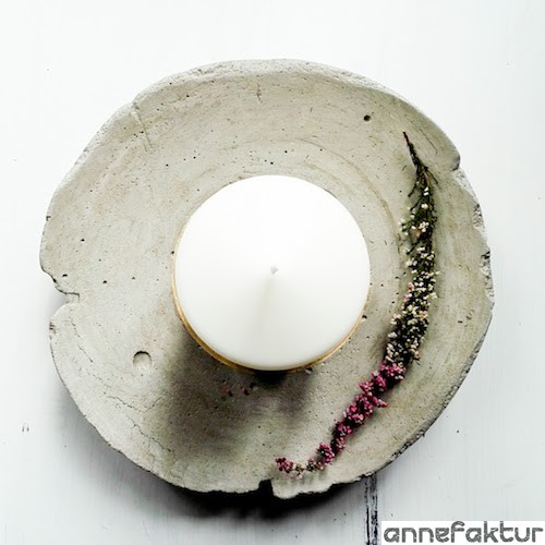 Beton, Deko, Schale, Beton-Schale, Zement, Herbstdeko, Basteln, DIY, Do it yourself, Berlin, Blog, Annefaktur, Weihnachtsdeko, Winterzeit, Winterbasteln, Kerzen, Heidekraut